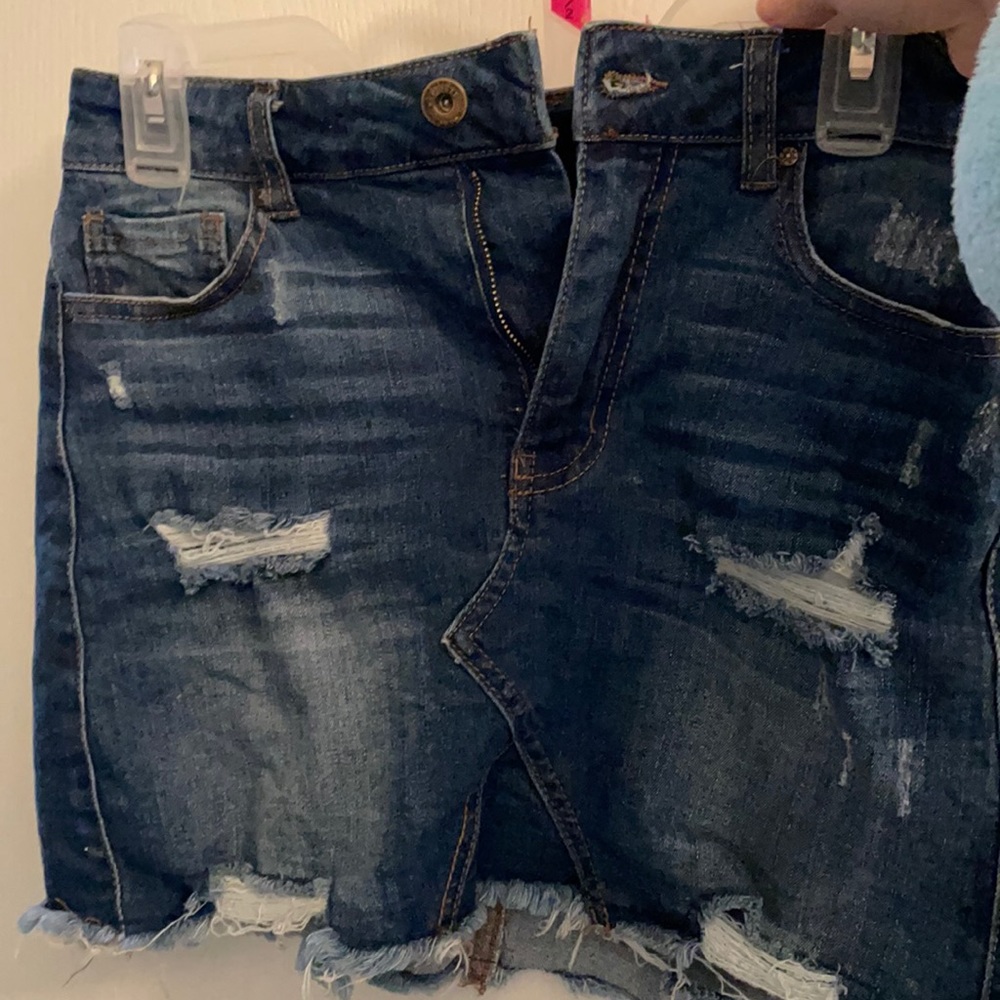 Jean mini skirt